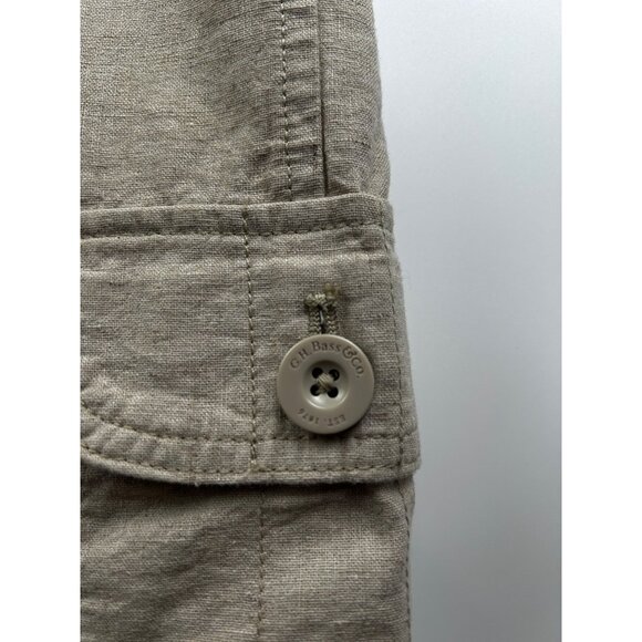 G.H. Bass & Co. Heritage Linen Blend Casual A-Line Utility Skirt Khaki Sz 10 - Picture 6 of 8